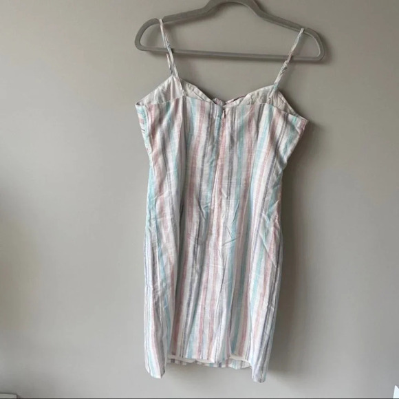 Striped Multicolor Spaghetti Strap Dress - Picture 6 of 14
